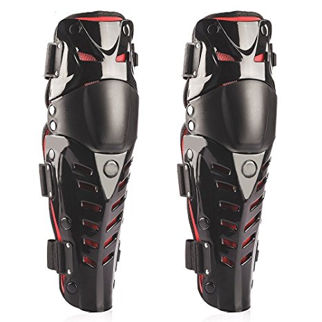 Graceug Knee Shin Protection, Racing Enforcer Adult Knee/Shin Guard Motocross Motorcycle Body Armor - Black Racing Motorcycle Knee Protector