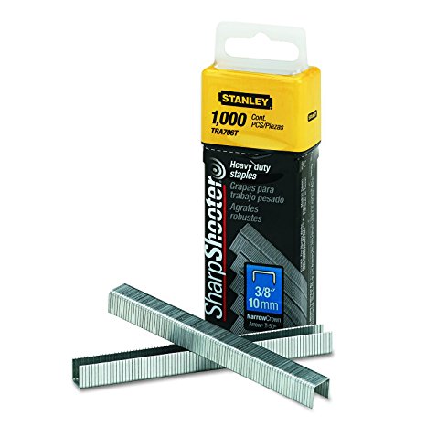 Stanley Sharpshooter Staples, 3/8 Inch Leg Length, 1000/Box (TRA706T)