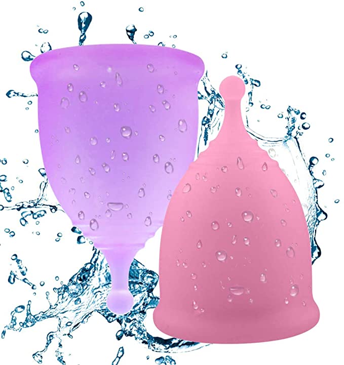 EcoBlossom Menstrual Cup - Set of 2 Reusable Period Cups - Complementary Carry Bag