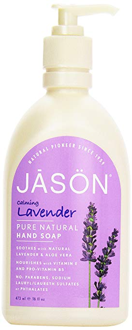 Jason Natural Cosmetics  Lavender Liquid Satin Soap, 16 oz