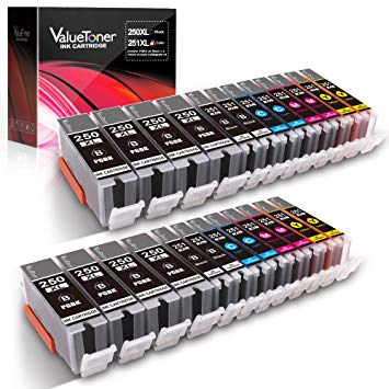 Valuetoner Compatible Ink Cartridge Replacement for Canon PGI-250XL CLI-251XL Pixma MX922 iX6820 MG6320 ip7220 ip8720 MG6620 MG5520 (8 PGBK, 4 Black, 4 Cyan, 4 Magenta, 4 Yellow, 24 Pack)