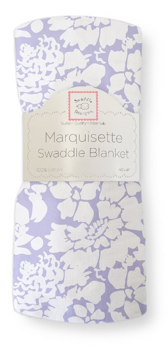 SwaddleDesigns Marquisette Swaddling Blanket, Lush, Lavender