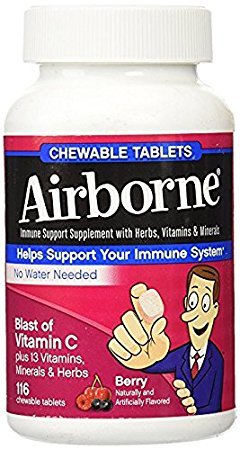 Airborne Immune Support Chewable Berry Tablets 1Pack (116 Count Each ) k$WSbmd