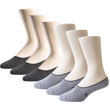 Thirty48 Men's No-show Loafer Socks with CoolPlus, Silicone Heel Grip (3 or 6 Pairs)