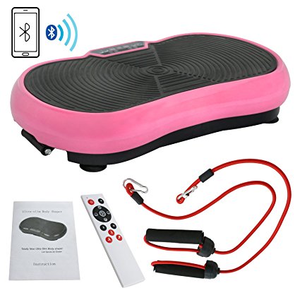 ZENY Fitness Vibration Platform Massage Machine Vibration Massager Whole Full Body Shape Exercise Machine,Vibration Plate Platform ,Fit Massage Workout Trainer with Two Bands & Remote