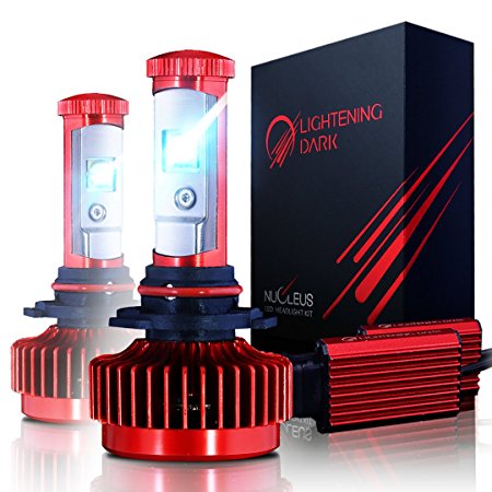 LIGHTENING DARK 9006 LED Headlight Bulbs Conversion Kit, CREE XPL 6K Cool White,7200 Lumen - 3 Yr Warranty