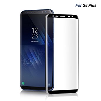 Atill Samsung [S8 Plus] Tempered Glass Screen Protector with 3D Curved Ultra Clear Shatter-& Scratch-Proof (Black)
