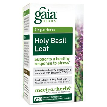 Gaia Herbs - Holy Basil Liquid Phyto Caps - 60 Vegetarian Capsules