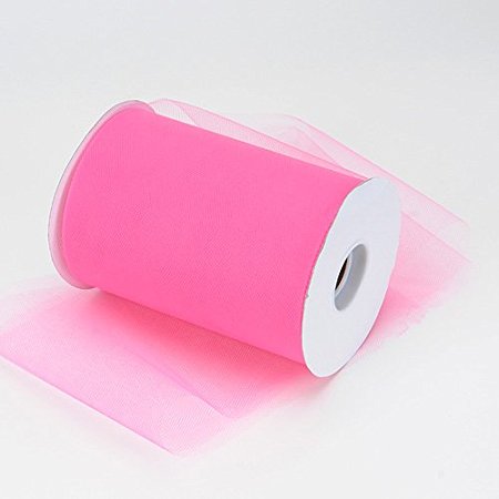 Kate's Craft Store. SHOCKING PINK Tulle 6in x 300ft (100 yards long) roll.