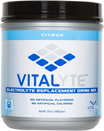 Vitalyte Natural Electrolyte Powder Sports Drink Mix, Gluten Free, 80 Servings Per Jar, Cool Citrus