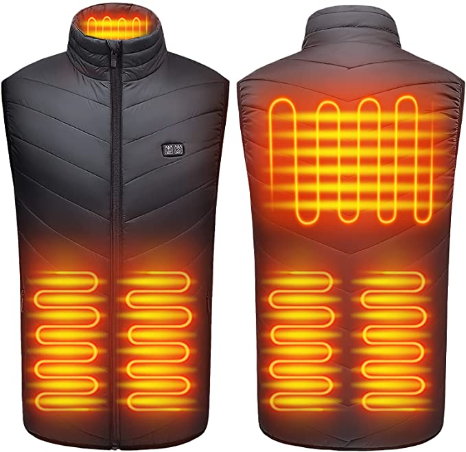 Heated Jacket for Men and Women, Unisex Heated Vest Casual Slim Fit, Front and Rear Heating, Three-Speed