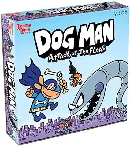 Dog Man Board Game Attack of The Fleas (Fuzzy Little Evil Animal Squad) by University Games Based On The Popular Dog Man Book Series by DAV Pilkey, Multi