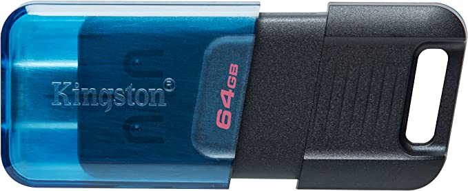 Kingston DataTraveler 80 M 64GB USB-C Flash Drive | USB 3.2 Gen 1 | Up to 200MB/s | DT80M/64GB