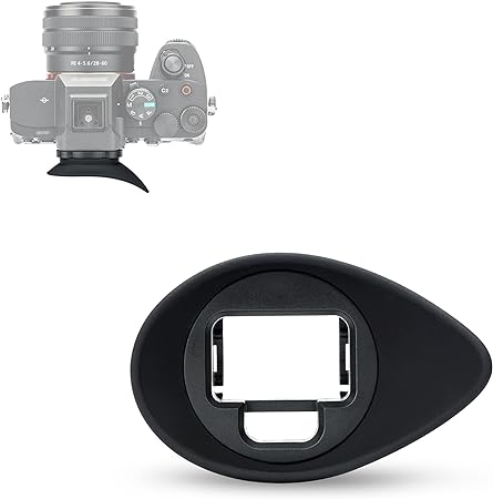 JJC Camera Viewfinder Eyecup Eyepiece for Sony A7RV A7R5 A7 IV A7IV A7M4 A7S III A7SIII A7S3 A1 Alpha 1 Replaces Sony FDA-EP19 Eye Cup, Oval Shape Soft Silicone and 360° Rotatable Design