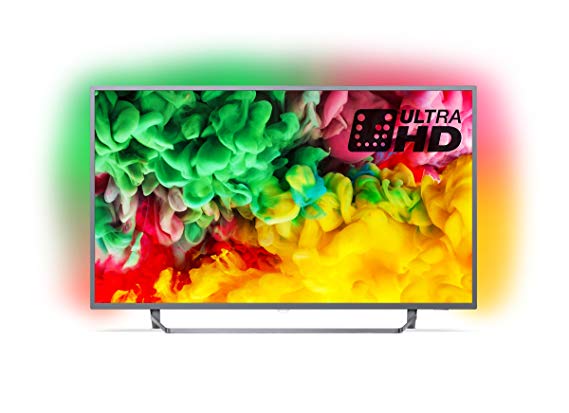 Philips 65PUS6753/12 65-Inch 4K Ultra HD Smart TV with HDR Plus, Freeview Play and Ambilight 3-sided - Dark Silver (2018 Model)