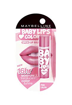 Maybelline New York Baby Lips Lip Balm, Pink Lolita, 4g