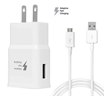 Samsung Fast Charger, Samsung Galaxy s7 Charger For Samsung S7 S7 Edge S6 S6 Edge Note5/4 LG G2 G3 G4,Galaxy Charger Samsung Adaptive Fast Charger Micro USB 2.0 Cable Kit(Fast Wall Charger   Micro Cab