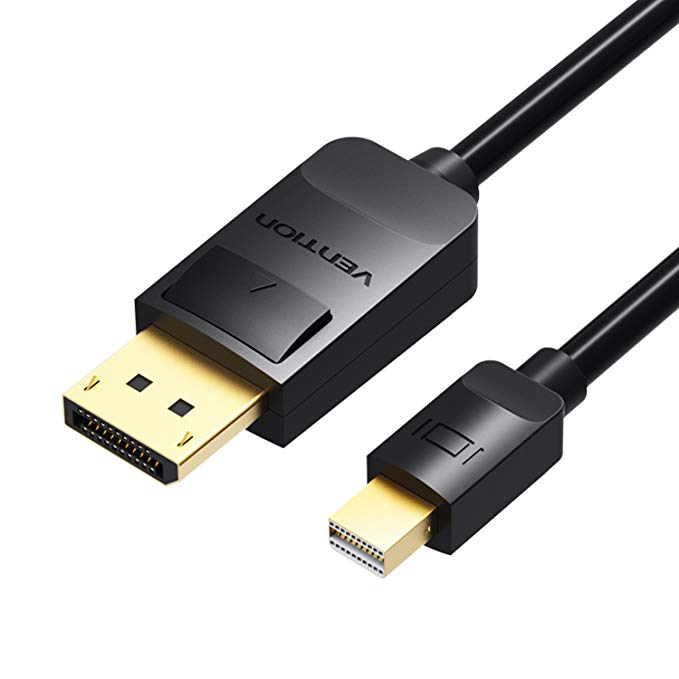 VENTION Mini DisplayPort to DisplayPort (Thunderbolt to DP) Cable DP1.4 Male to Male 4K Gold Plated Video Cord Support MacBook DP Monitor Projector (5Ft/1.5m)