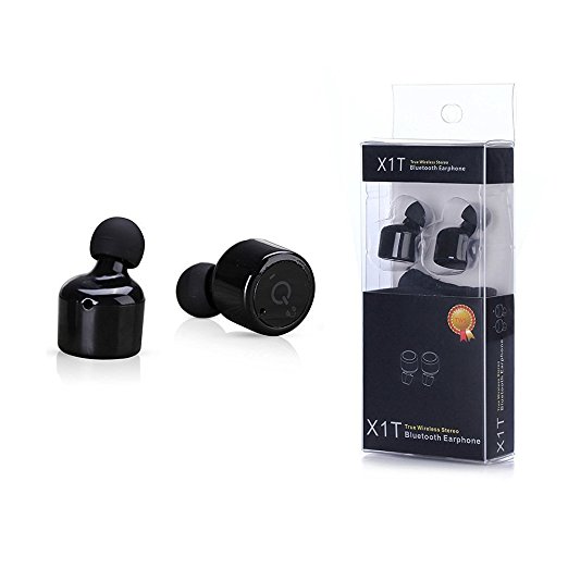 Wireless Bluetooth Invisible Earbuds iNNEXT Mini Sports Headphones True Wireless Bluetooth V4.2 Stereo Surround Sound Earpiece With Mic for iPhone IOS Samsung, Android (Black)