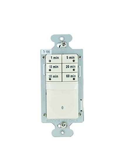 Legrand - Pass & Seymour RT1LACCV4 7- Button Digital Timer Switch 120VAC 1/6 HP Easy Installation, Light Almond