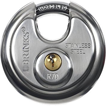 Brinks 663-70001 70mm Stainless Steel Commercial Discus with Boron Shackle