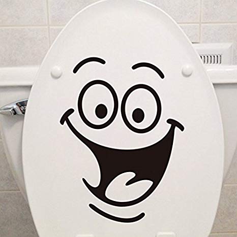 Toilet Stickers Wall Art Decal Removable DIY