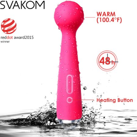 SVAKOM Heating Mode 100% Waterproof 26-Frequency Vibrators Clitoral Stimulate Massager Masturbation Sex Toys For Women - Dildos Sexual Wellness Masturbator Sex Toys Emma Original (Plum Red)