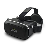 SUNNYPEAK Virtual Reality Headset 3D VR Glasses Google Cardboard 3D Video Games Glasses VR Headset with QR Code 360 Viewing Immersive 3D Viewing for iPhone 6 Plus6 Samsung Note 43 LG Nexus 6Black
