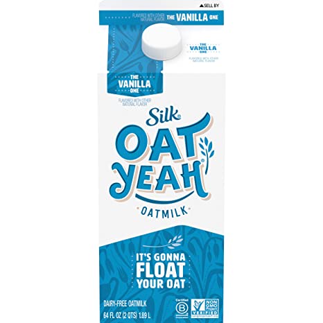 Silk Oat Yeah Oatmilk, The Vanilla One, Dairy-Free, Vegan, Non-GMO Project Verified, Half Gallon