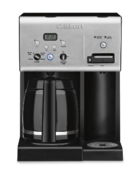 Cuisinart CHW-12 Coffee Plus 12-Cup Programmable Coffeemaker with Hot Water System BlackStainless