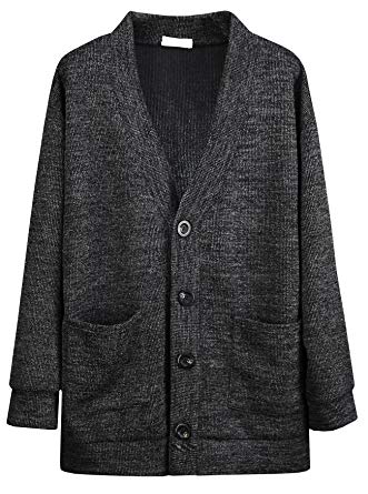 ByTheR Man's Classic Basic Loose Knit Solid Oversized Colorful Minimal Cardigan