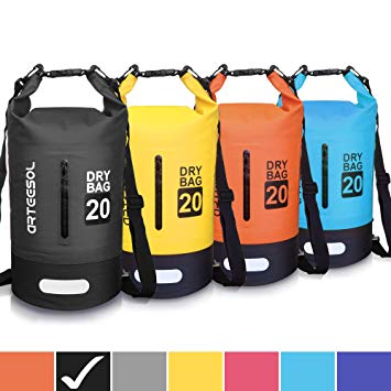 arteesol Dry Bag, 5L 10L 20L 30L Waterproof Dry Bag/Sack Waterproof Bag with Long Adjustable Strap for Kayaking Boat Tour Canoe, Fishing, Rafting, Swimming, Snowboarding