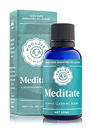 Woolzies 100% Pue Meditate Essential oil Blend 1 Fl Oz | Promotes Relaxation and Restful Sleep Environment, Lessens Feelings of Tension and Calms Emotions; for Diffusion or Topical Use