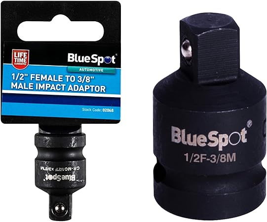 BS Professional Impact Adaptor | Socket Reducer | from 1/2'' Female Drive to 3/8'' Male Drive | Air & Hand Tools | DIY | UK Free P&P