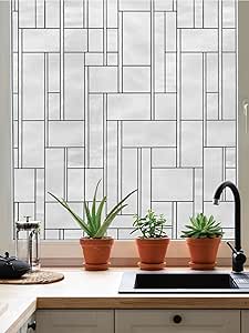 Artscape Empire | Window Privacy Film Textured Glass Pattern | Non-Adhesive & UV Protection | Easy to Apply & Removable | 24 x 36 inches | Made in USA