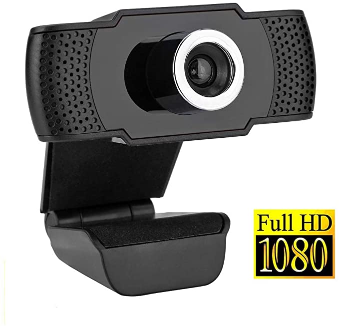 Webcam 1080P Full HD Web Cam with Microphone Streaming Video Calling and Recording for Computers PC Laptop Desktop Plug and Play Drive-free USB Camera for YouTube Compatible with Windows 7/8/10/XP