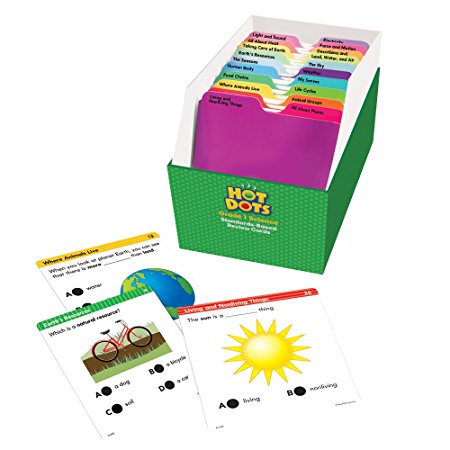 Educational Insights Hot Dots Science Standards-Based Review Cards - Grade 1