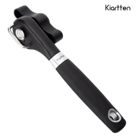 Can Opener from Kiartten Opens Cans Easily, Professional Portable Smooth Edge Cutting, Leaves No Sharp Edges Manual Ergonomic Anti-Slip Handles Stainless SteelGreat Gift Idea Always Safely Opens Cans