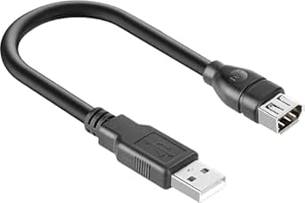 PASOW Firewire IEEE 1394 6 Pin Female to USB 2.0 A Male Adapter Converter Cable for Digital Camera, Digital Video recorders, Printer, Hard Disk - 20CM