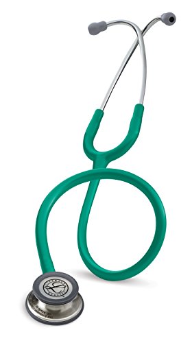 3M Littmann Classic III Stethoscope, Stainless-Steel-Finish Chestpiece, Emerald Tube, 27 inch, 5840