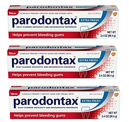 Parodontax Extra Fresh Toothpaste for Bleeding Gums, 3.4 Oz (Pack of3)