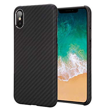 iPhone X Case 5.8 Inch - Getron 100% Aramid Fiber Slim Minimalist Strong Solid Durable Snap-on Exact-Fit Hard Back Cover for Apple iPhone X 5.8"