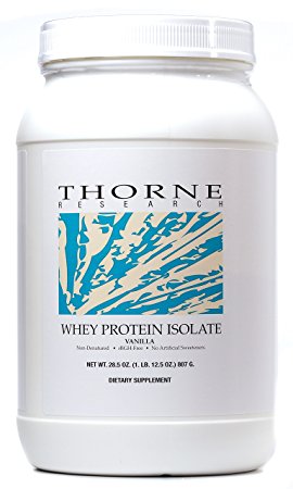 Thorne Research - Whey Protein Isolate - Easy-to-Digest Whey Protein Isolate Powder - Vanilla Flavor - 28.5 oz (807 g)