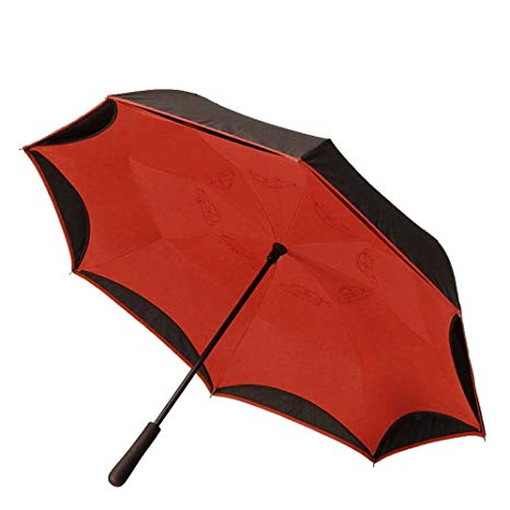 BETTERBRELLA Reverse Open Wind-Proof Umbrella, Red