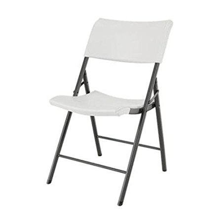 Lifetime Light Commercial Contemporary Plastic Folding Chair, Almond (4 Pack)