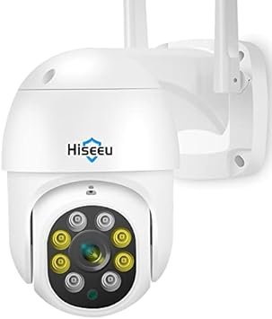 Hiseeu 5MP Camera WiFi Security Camera 360° Pan Tilt Camera Outdoor Motion Tracking Floodlights Light Alarm,Color Night Vision,PC&Mobile Remote View,Two-Way Audio Security Camera