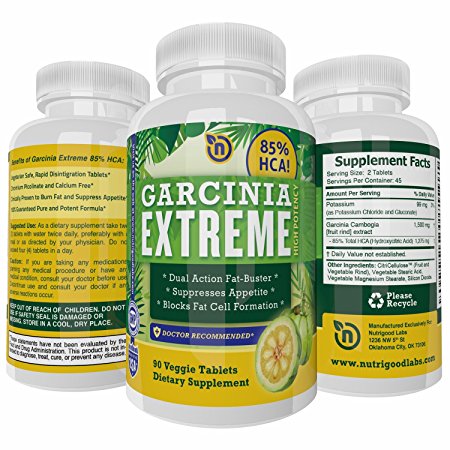 85% HCA Garcinia Cambogia Extract Pure Garcinia Cambogia Extract Diet Pills that Work for Women and Men Powerful Natural Appetite Suppressant Weight Loss Supplement 90 NON GMO Vegetarian Safe Tablets