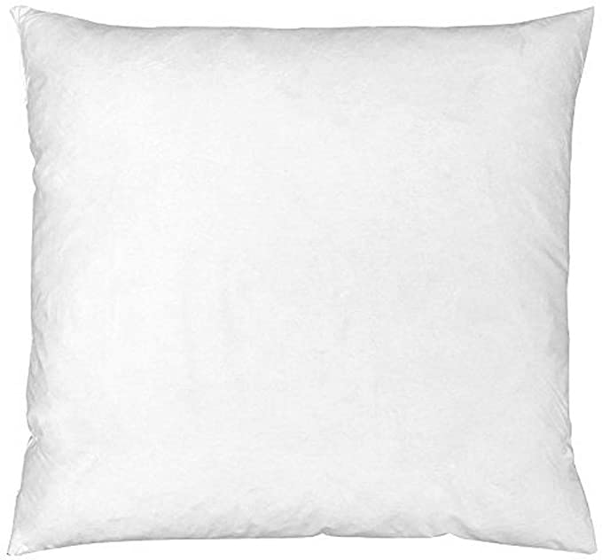 Riva Paoletti 100% Finest White Duck Feather Cushion Inner Pad, 60 x 60cm, Cotton, Ivory, 58 x 58cm