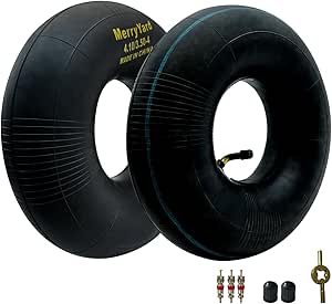 2-Pack of 4.10/3.50-4" Inner Tubes,TR87 Bent Valve Stem,High air tightness,Heavy Duty Replacement for Hand Truck,Wheelbarrows,Mowers,Utility Wagon,and More-for 410/350-4 Wheel