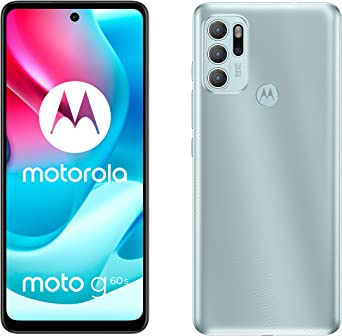 moto g60 (6.8 Inch 120Hz FHD , MediaTek Helio G95 octa core processor, TurboPower, 64MP Quad Camera, 5000 mAH battery, Dual SIM, 128GB, Android 11), Iced Mint (Amazon Exclusive)